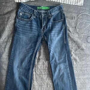 Men's Blue Straight Jeans 29x32 pistol straight rock and roll denim
